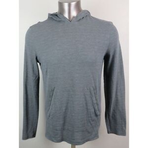 Mens John Varvatos USA Gray Lightweight Hoodie Hooded Sweater Shirt Size M